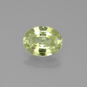 Grenat du mali vert naturelle coupe ovale, 1,25 ct, VS