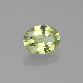 Grenat du mali vert naturelle coupe ovale, 1,25 ct, VS