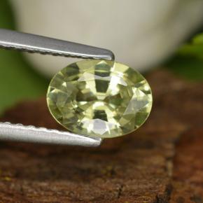 Grenat du mali jaune naturelle coupe ovale, 1,04 ct, VS
