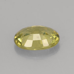 Grenat du mali vert jaunâtre naturelle coupe ovale, 1,42 ct, VS