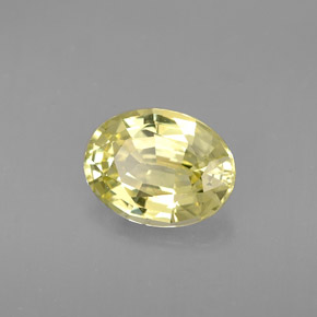 Grenat du mali vert naturelle coupe ovale, 1,35 ct, VS