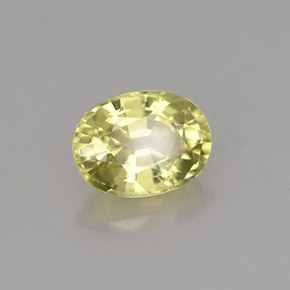 Grenat du mali vert naturelle coupe ovale, 1,15 ct, VS
