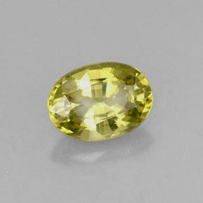 Petit Grenat Vert jaunâtre naturelle Coupe ovale, 1.24 ct, VS