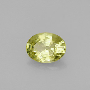 Petit Grenat Vert jaunâtre naturelle Coupe ovale, 1.15 ct, VS