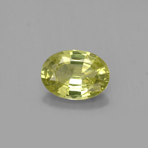 Grenat du mali vert naturelle coupe ovale, 1,01 ct, VVS-VS