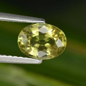 Grenat du mali vert naturelle coupe ovale, 1,25 ct, VS