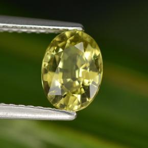 Grenat du mali vert naturelle coupe ovale, 1,25 ct, VS