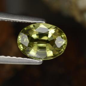 Grenat du mali jaune naturelle coupe ovale, 1,14 ct, VVS-VS