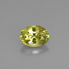 Grenat du mali vert jaunâtre naturelle coupe ovale, 1,03 ct, VS