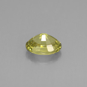 Grenat du mali vert jaunâtre naturelle coupe ovale, 1,03 ct, VS