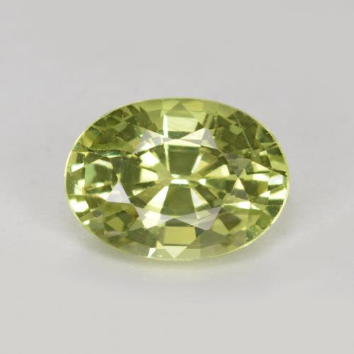 Grenat du mali vert naturelle coupe ovale, 1,10 ct, VS