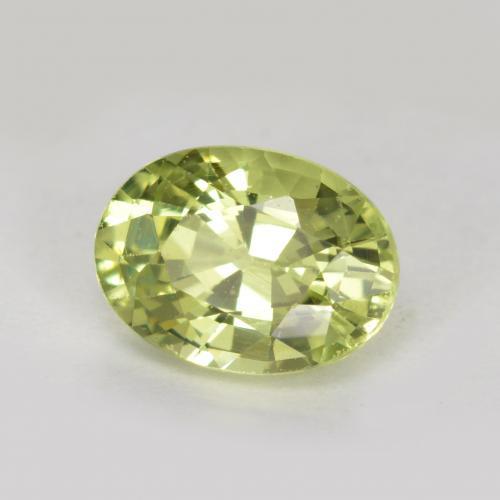 Grenat du mali vert naturelle coupe ovale, 1,10 ct, VS