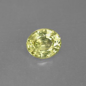 Grenat du mali vert naturelle coupe ovale, 1,27 ct, VVS-VS