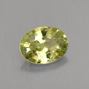 Grenat du mali vert naturelle coupe ovale, 1,34 ct, VS