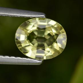Grenat du mali jaune naturelle coupe ovale, 1,06 ct, VS