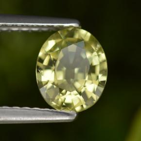 Grenat du mali jaune naturelle coupe ovale, 1,06 ct, VS