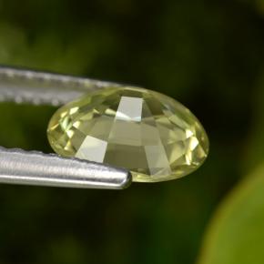 Grenat du mali jaune naturelle coupe ovale, 1,06 ct, VS