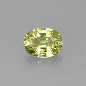Grenat du mali vert naturelle coupe ovale, 1,23 ct, VVS-VS