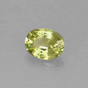 Grenat du mali vert naturelle coupe ovale, 1,23 ct, VVS-VS