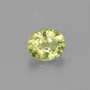 Grenat du mali vert naturelle coupe ovale, 1,24 ct, VVS-VS