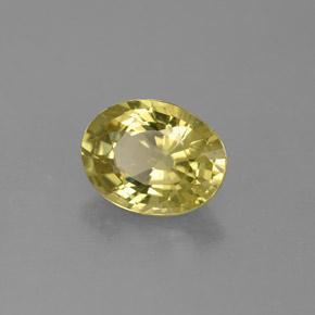 Grenat du mali vert naturelle coupe ovale, 1,45 ct, VVS-VS