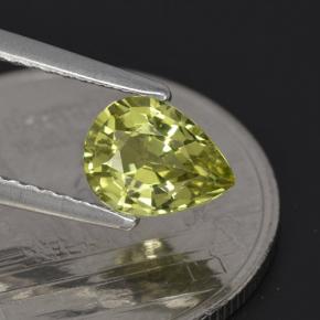 Grenat du mali vert naturelle en forme de poire, 1,00 ct, VVS-VS
