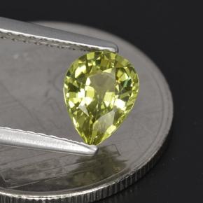 Grenat du mali vert naturelle en forme de poire, 1,00 ct, VVS-VS