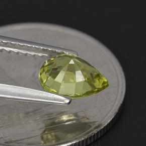 Grenat du mali vert naturelle en forme de poire, 1,00 ct, VVS-VS