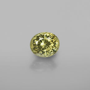 Petit Grenat Vert Doré naturelle Coupe ovale, 1.21 ct, VS