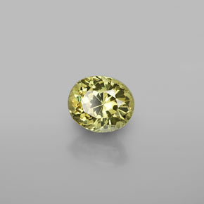 Petit Grenat Vert Doré naturelle Coupe ovale, 1.21 ct, VS