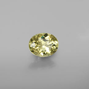 Petit Grenat Vert Doré naturelle Coupe ovale, 0.95 ct, VVS-VS