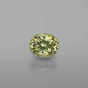 Petit Grenat Vert Doré naturelle Coupe ovale, 1.10 ct, VS