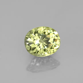 Grenat du mali vert naturelle coupe ovale, 1,23 ct, VVS-VS