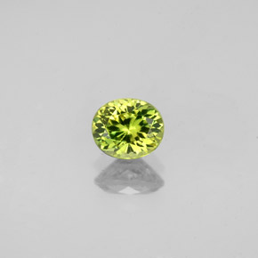 Grenat du mali vert naturelle coupe ovale, 0,79 ct, VS