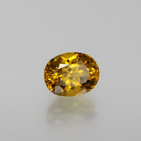 Grenat du mali jaune verdâtre naturelle coupe ovale, 1,35 ct, VVS