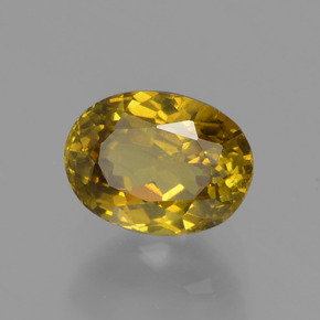 Petit Grenat Vert Doré naturelle Coupe ovale, 1.11 ct, VS