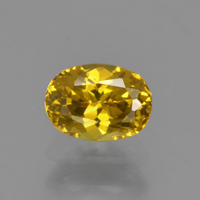 Grenat du mali doré verdâtre naturelle coupe ovale, 0,48 ct, VS