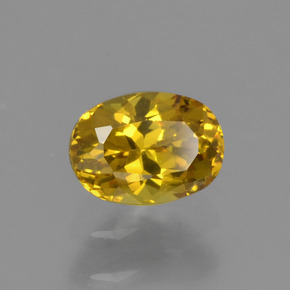 Grenat du mali doré verdâtre naturelle coupe ovale, 0,48 ct, VS