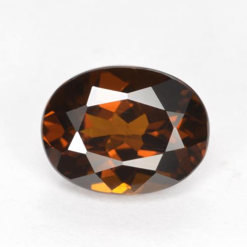 Grenat du mali orange intense naturelle coupe ovale, 1,39 ct, VVS-VS