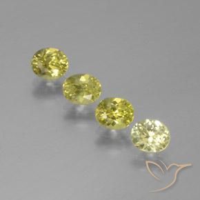 2.45ctw Naturel Jaune moyen Grenat Mali, ovale, VVS-VS