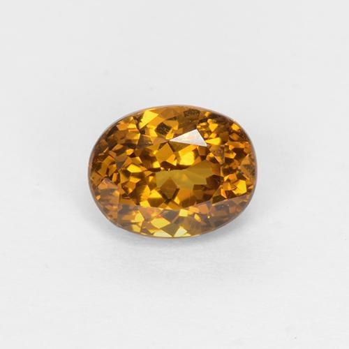 Grenat du mali marron doré naturelle coupe ovale, 0,88 ct, VS