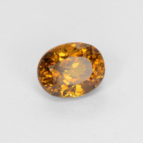 Grenat du mali marron doré naturelle coupe ovale, 0,88 ct, VS