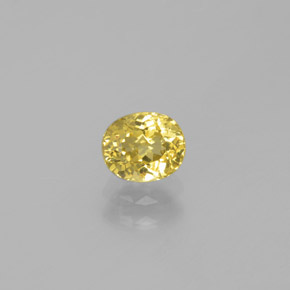 Petit Grenat Vert Doré naturelle Coupe ovale, 0.84 ct, VVS