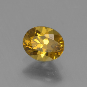 Petit Grenat Vert Doré naturelle Coupe ovale, 0.54 ct, VVS