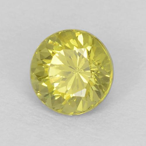 Petit Grenat Vert Doré naturelle Coupe roude, 0.33 ct, VVS-VS