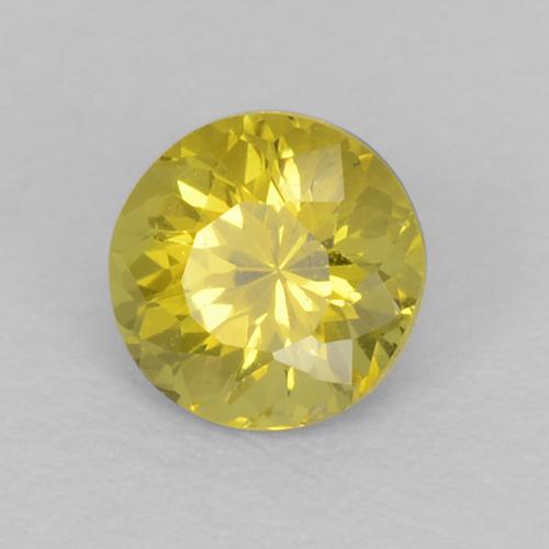 Petit Grenat Jaune verdâtre naturelle Coupe roude, 0.30 ct, VVS-VS