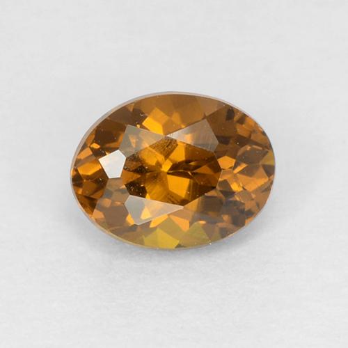 Grenat du mali caramel brun naturelle coupe ovale, 0,46 ct, VVS-VS