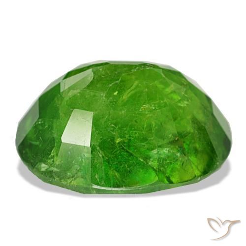 Grenat du mali vert naturelle coupe ovale, 17,61 ct, SI-I1
