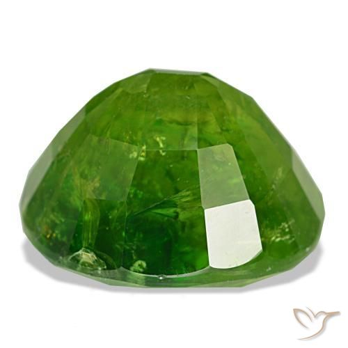 Grenat du mali vert naturelle coupe ovale, 15,40 ct, SI-I1