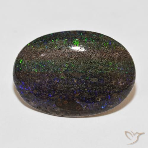 24.47ct Naturel Multicolore Opale matricielle, ovale, Opaque